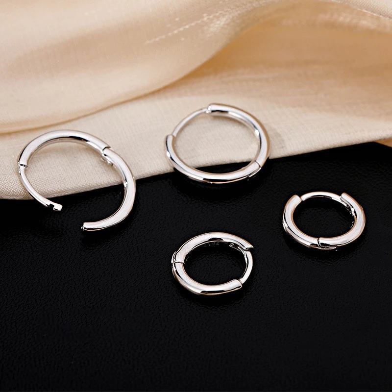 Round Circle Hoop Earrings Fashion Elegant Handmade