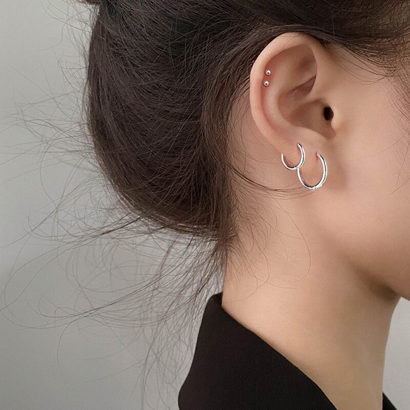 Round Circle Hoop Earrings Fashion Elegant Handmade - Image 6