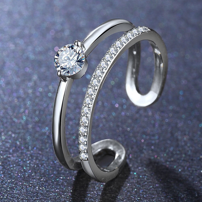 Round Crystal Ring Anel Party Statement Jewelry - Image 3