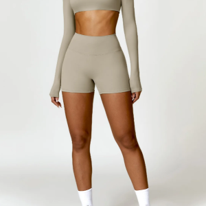 Running Workout Long Sleeve Sports Quick-Drying 2 PCS Yoga Gym Tracksuit