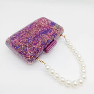 Acrylic Beaded Luxury Shoulder Clutch