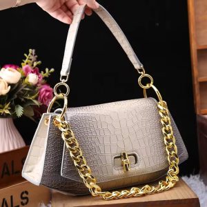 Crocodile Pattern Fashion Genuine Leather  Shoulder Messenger Bag