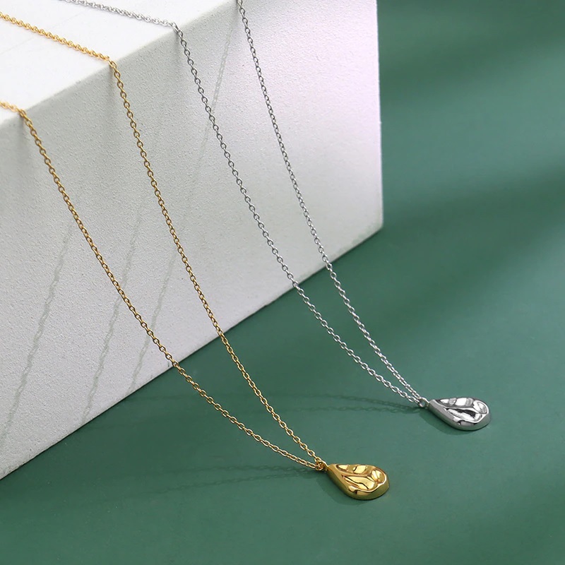 Small Design Irregular Water Drop Necklace - Image 5