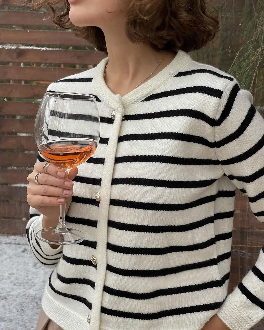 Striped Knit Zebra Printed Cardigan And High Waist Patchwork Shorts 2 Piece Set - Image 21