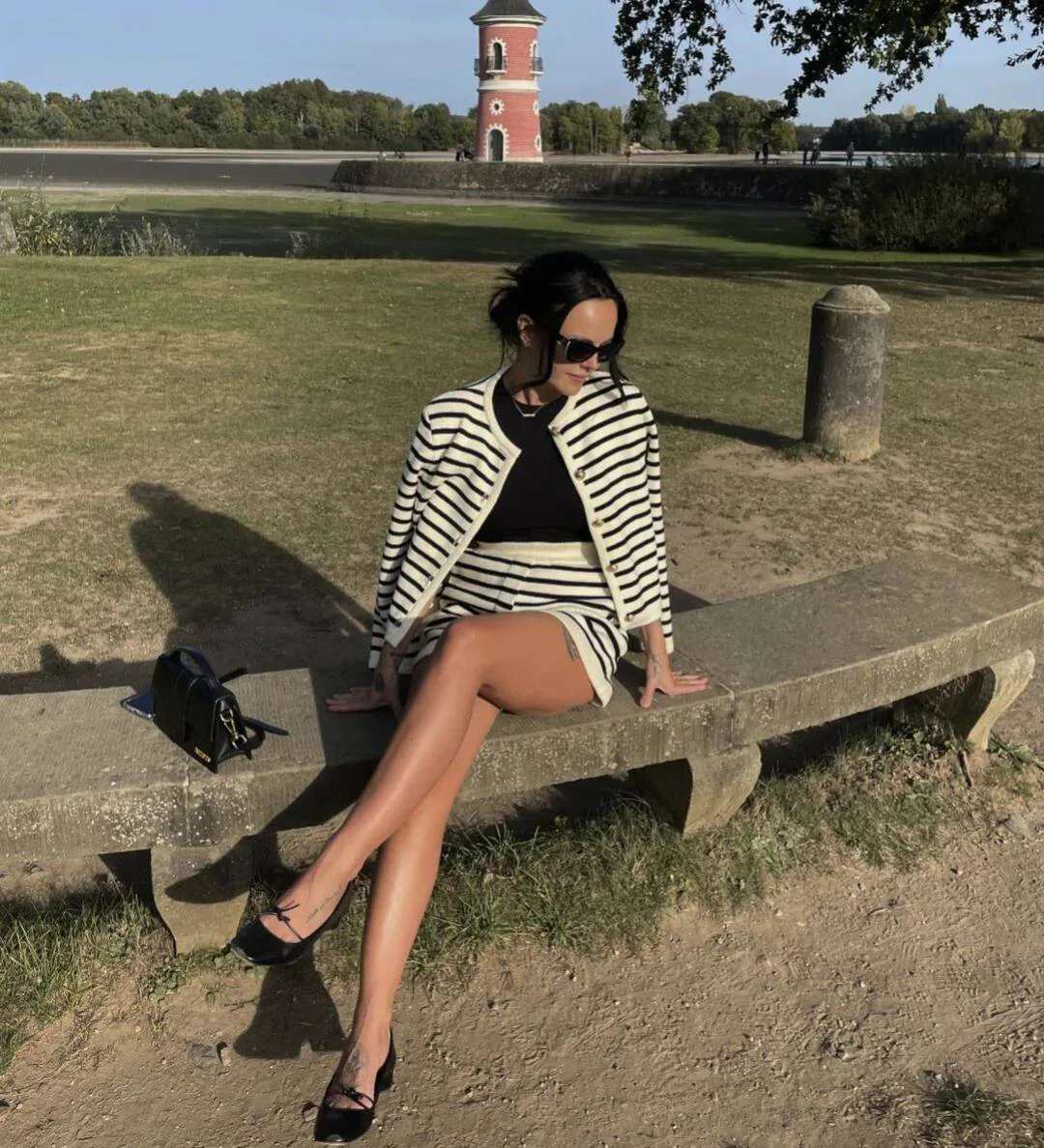 Striped Knit Zebra Printed Cardigan And High Waist Patchwork Shorts 2 Piece Set - Image 8