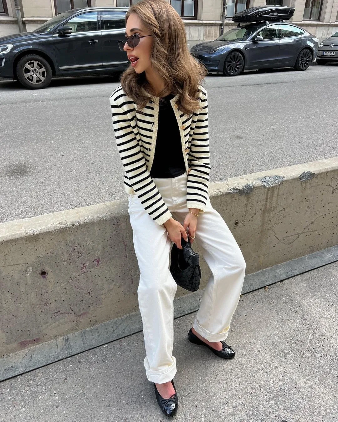 Striped Knit Zebra Printed Cardigan And High Waist Patchwork Shorts 2 Piece Set - Image 7