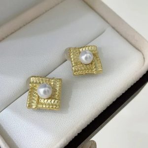 Strong AKOYA Pearl Earrings Palace Woven Vintage Fashion