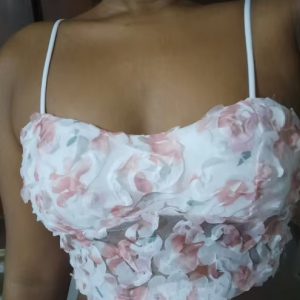 Sweet Floral Corset Vest Beach Style Sleeveless Lace Blouse106_11zon