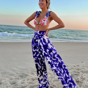 Swimwear Knot Bathing Suit Bandage 3 pack Bikini Swimsuit With Cover Up Pants