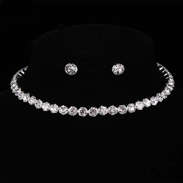 TREAZY Circle Crystal Bridal Jewelry Sets - Image 2