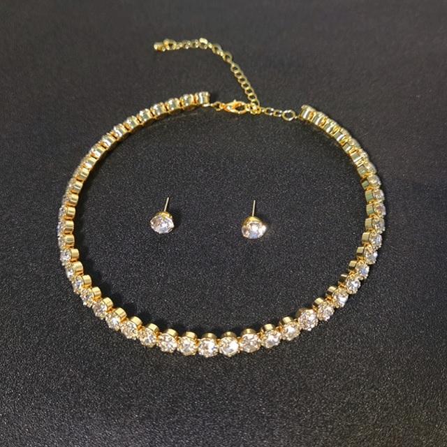 TREAZY Circle Crystal Bridal Jewelry Sets - Image 3