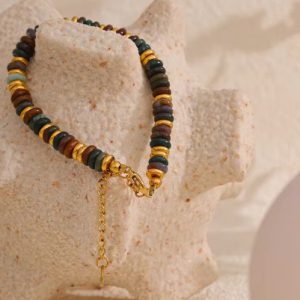 Trendy Natural Stone Beads Chain Handmade Bracelet Bangle Jewelry