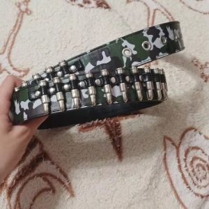 Trendy Punk Wide Hollow Rivet Rock Wild Adjustable Belt58.