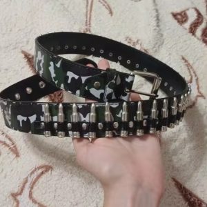 Trendy Punk Wide Hollow Rivet Rock Wild Adjustable Belt59.