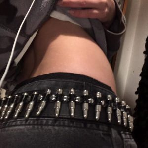 Trendy Punk Wide Hollow Rivet Rock Wild Adjustable Belt65.