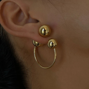 Vintage Copper Alloy Geometric Drop Earrings Accessories Jewelry