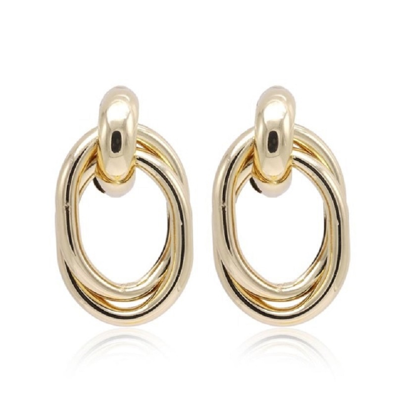 Vintage Geometric Charm Earrings - Image 2