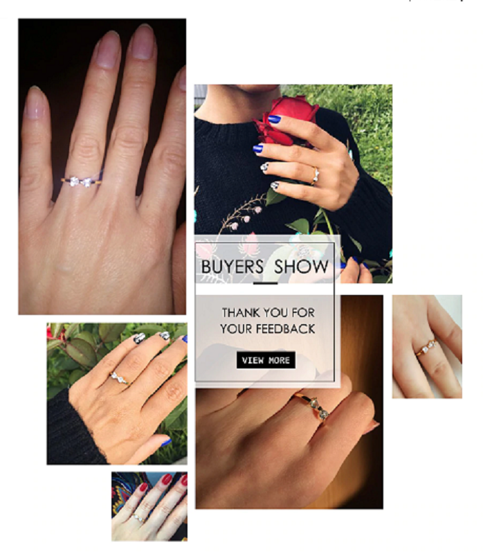 Wedding Engagement Cubic Zirconia Rings