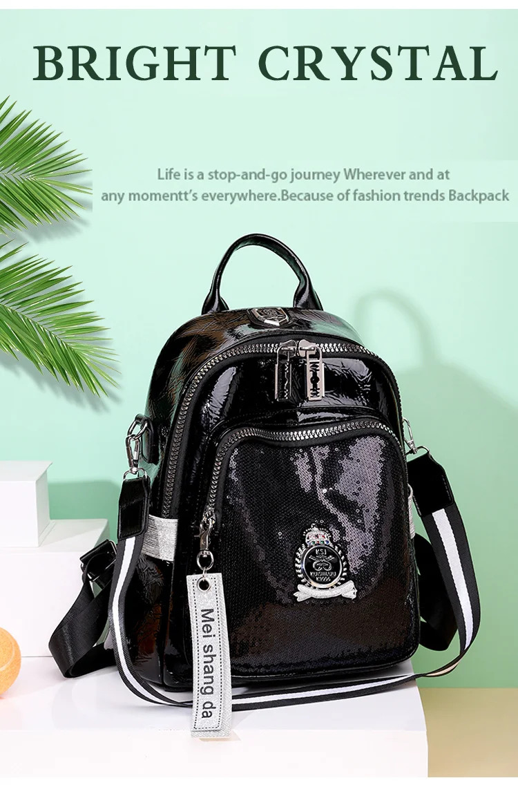 High Quality Fashion Pu Leather Casual Backpack - Image 2