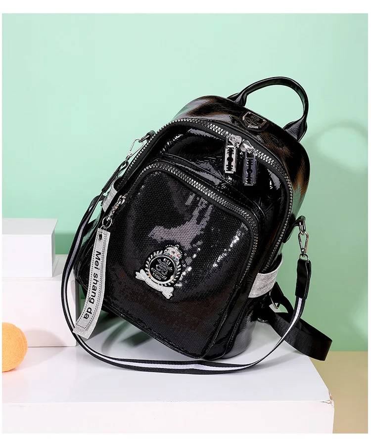 High Quality Fashion Pu Leather Casual Backpack - Image 4