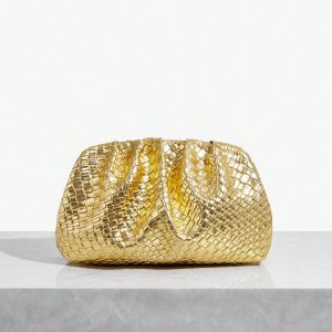 High-end Embossed Woven Lightweight Clip Clutch
