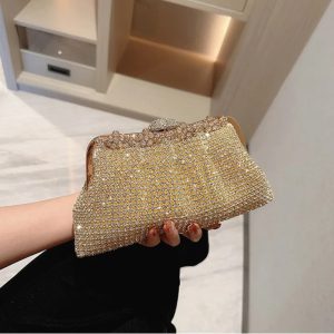 Moon Rhinestone Fashion Shiny Design Party Clutch