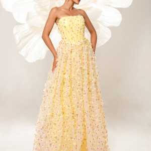 A Line Rode Formal Strapless Cocktail Elegant Maxi Dresses