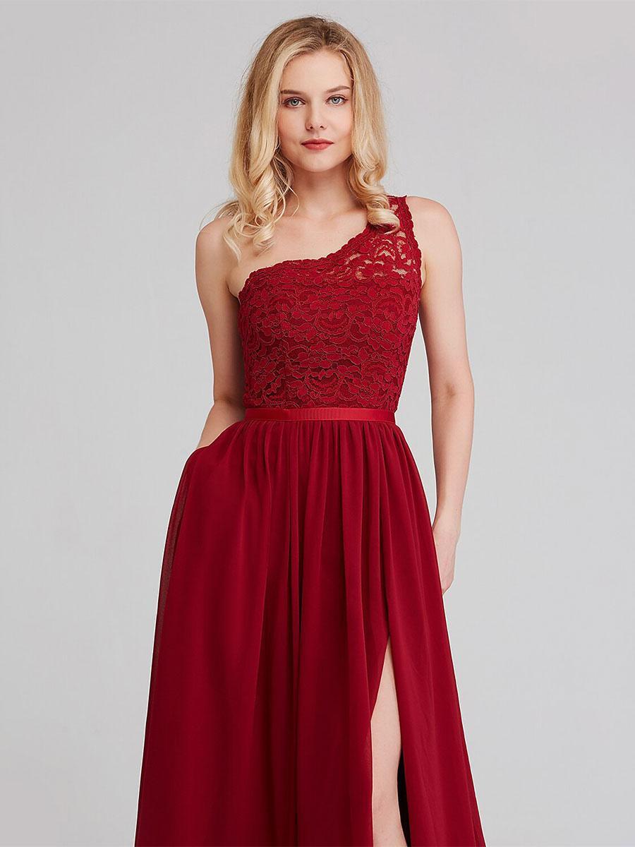 A-Line Fashion Floor-Length Zipper Chiffon Formal Bridesmaid Dresses - Image 5