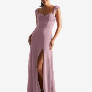 Floor-Length  Chiffon Fashion Sheath Formal Gowns