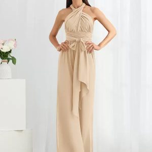 Floor-Length Formal Chiffon Bridesmaid Dress Gowns
