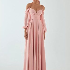 Chiffon Fashion A-Line Floor-Length Bridesmaid Dress
