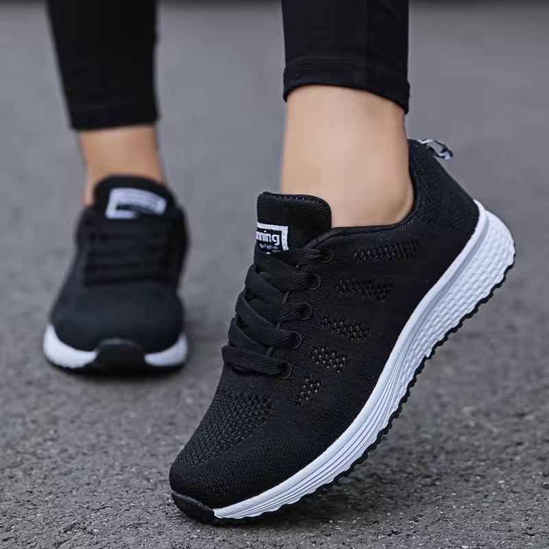 Casual Breathable Walking Mesh Footwear Flat Shoes - Image 3