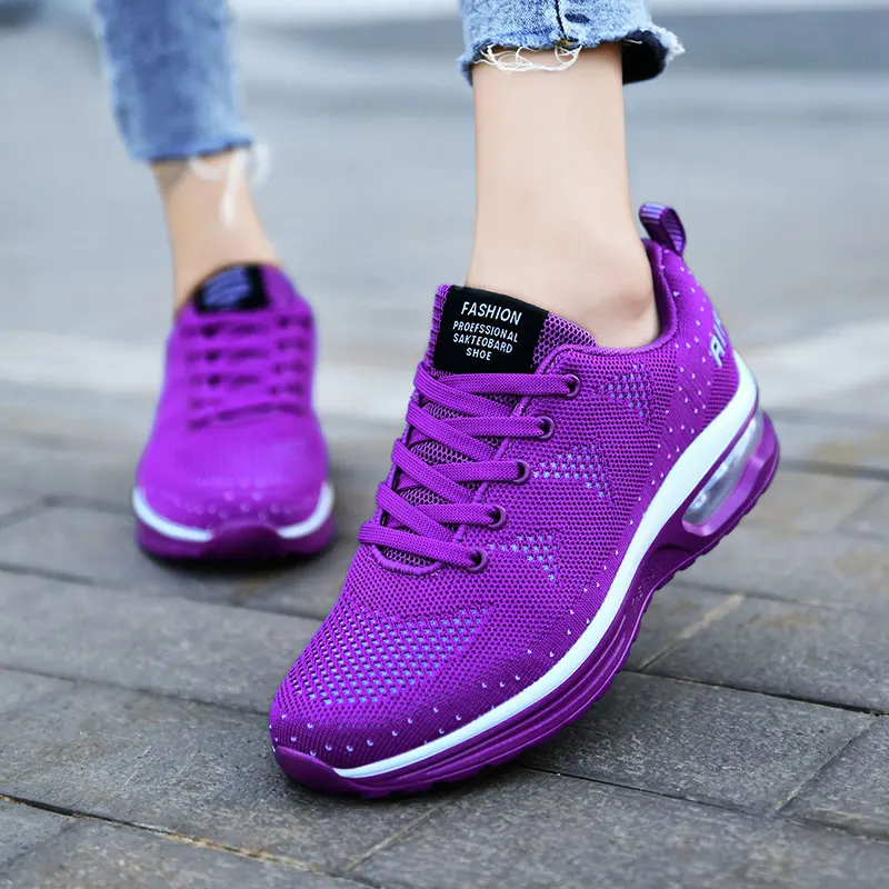 Casual Mesh Lace Up Breathable Thickening Extra High Running Shoes - Image 22