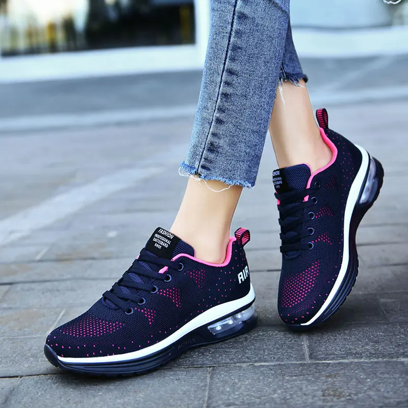 Casual Mesh Lace Up Breathable Thickening Extra High Running Shoes - Image 14