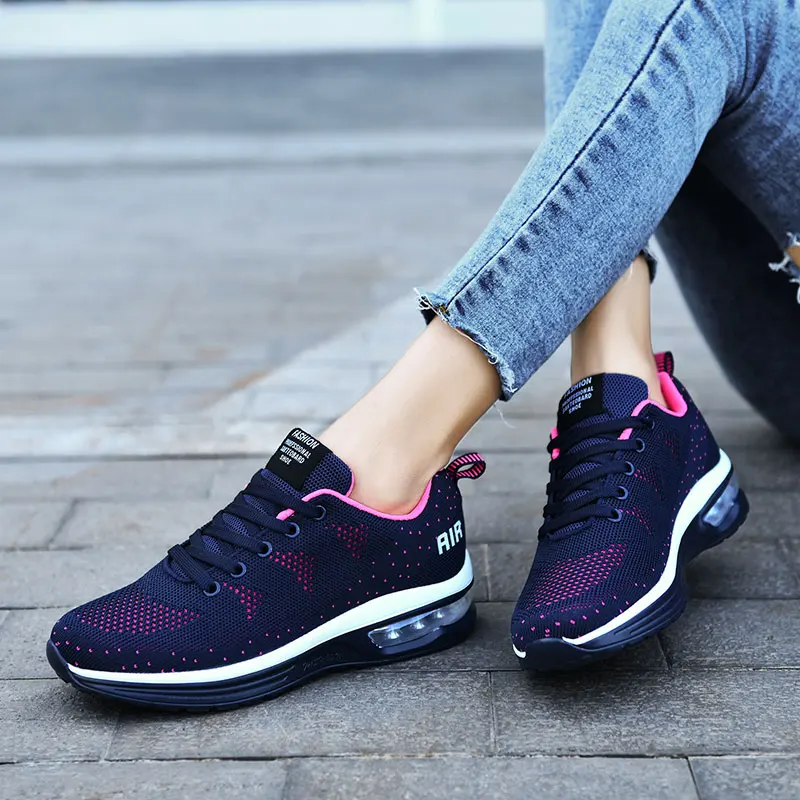 Casual Mesh Lace Up Breathable Thickening Extra High Running Shoes - Image 13