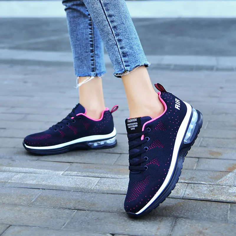 Casual Mesh Lace Up Breathable Thickening Extra High Running Shoes - Image 12