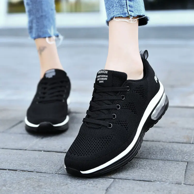 Casual Mesh Lace Up Breathable Thickening Extra High Running Shoes - Image 11