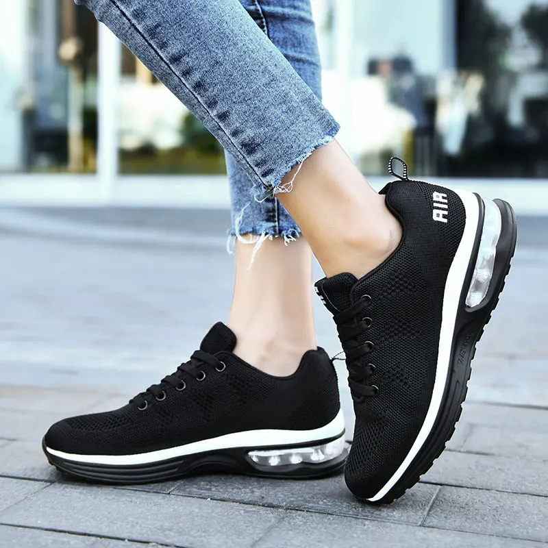 Casual Mesh Lace Up Breathable Thickening Extra High Running Shoes - Image 10