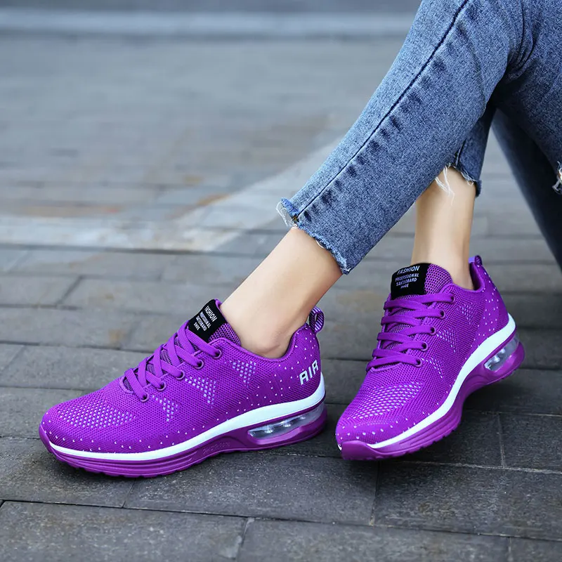 Casual Mesh Lace Up Breathable Thickening Extra High Running Shoes - Image 18