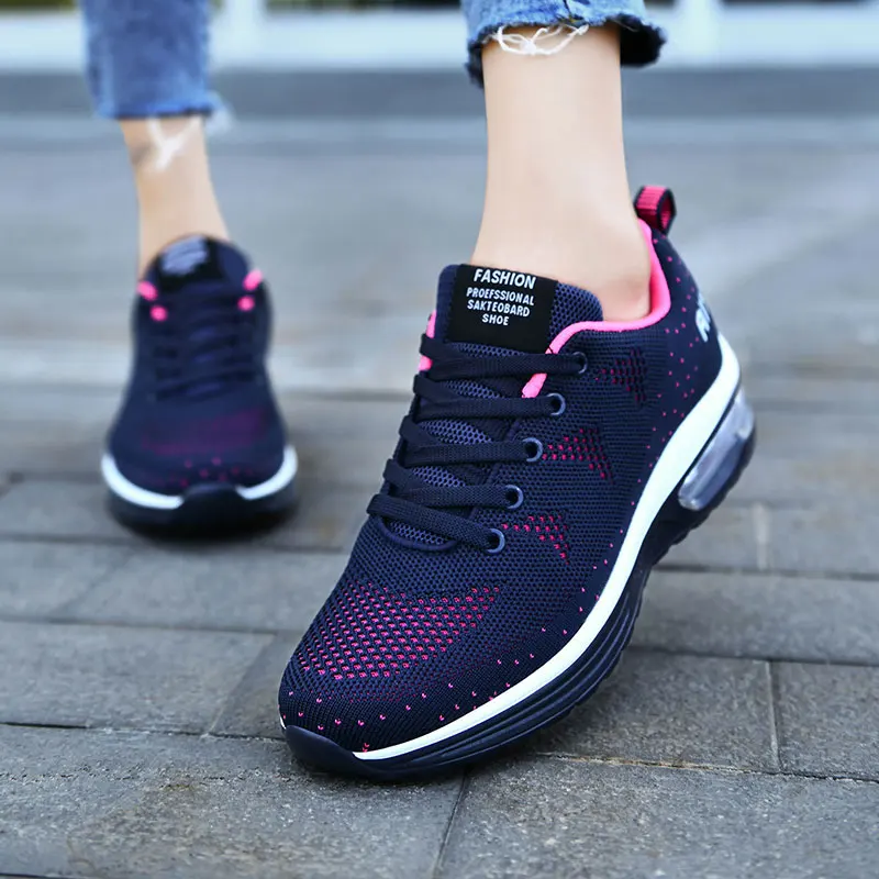 Casual Mesh Lace Up Breathable Thickening Extra High Running Shoes - Image 17