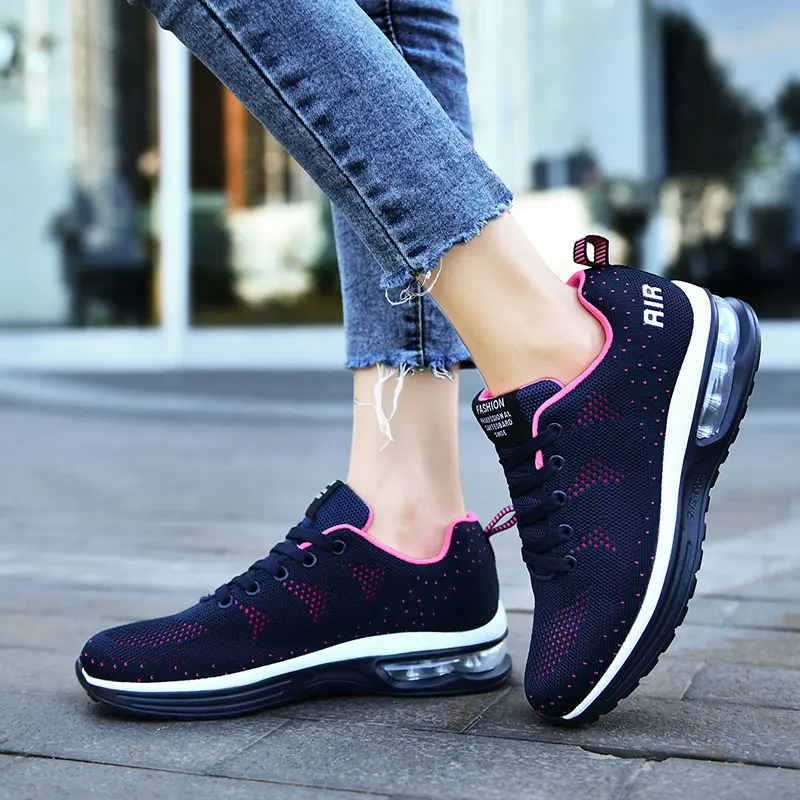 Casual Mesh Lace Up Breathable Thickening Extra High Running Shoes - Image 16