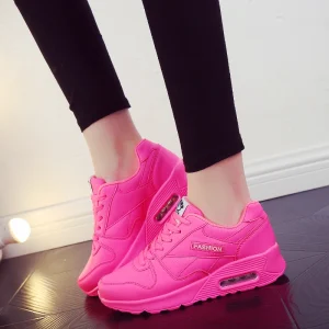 Casual Solid Round toe Lace Up Platform Office Chunky shoes