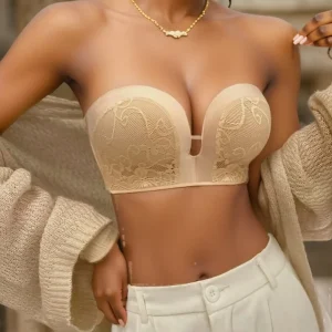 Lingerie Strapless Backless Small Breast Lace Brassiere Bra