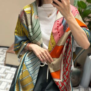Luxury Silk Wool Shawl Hijab For Head Neck Cashmere Scarves