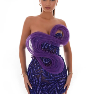 Patchwork Sequin Strapless Sleeveless Cocktail Party Bodycon Backless Mini Dress