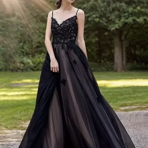 Princess Silhouette Cut-Outs Sleeveless Lace With Train Bridal Wedding Gown