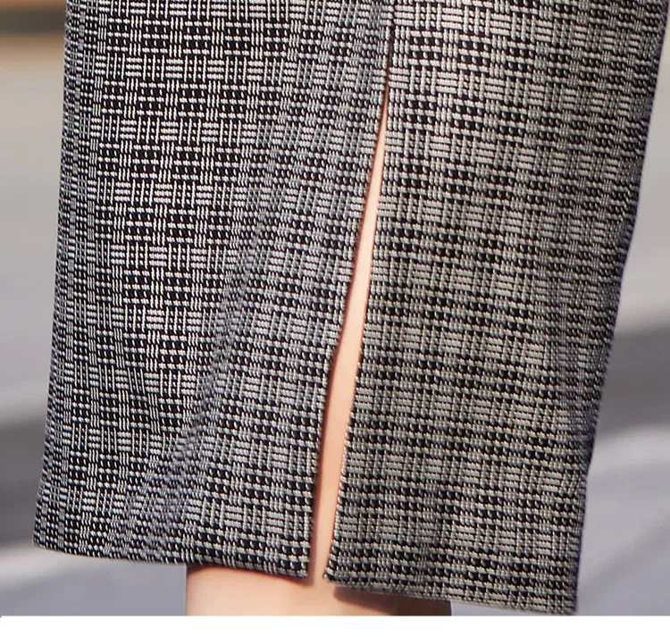 Slit Slim Hip Button Decoration Fashion Elegant Office And Casual Skirts - Image 2