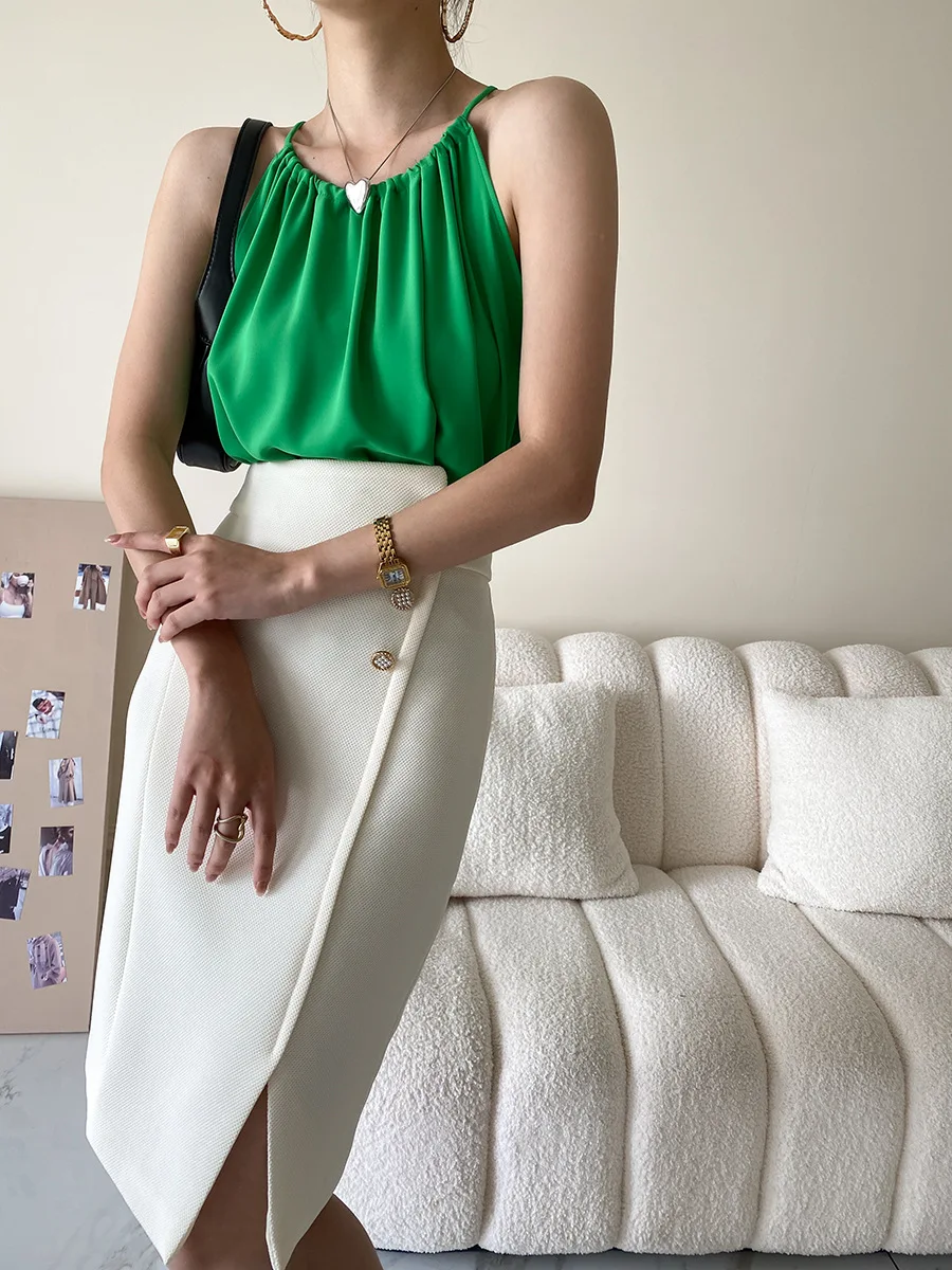 Slit Wrap Suit Fashion Bodycon Office Elegant And Vintage Midi Skirts - Image 4