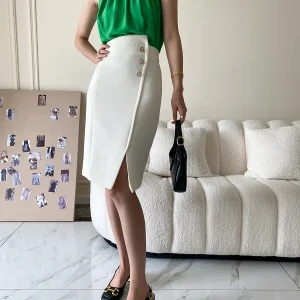 Slit Wrap Suit Fashion Bodycon Office Elegant And Vintage Midi Skirts