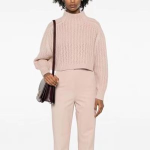 Straight Button Stand-up Knit Comfortable Versatile High Quality Cardigan Wool Cashmere Sweater